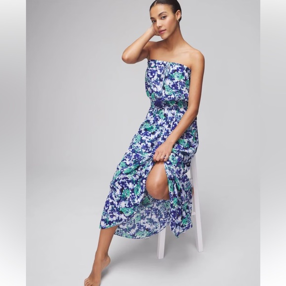 WHBM Strapless Maxi Coverup Dress Size XL - Picture 11 of 11